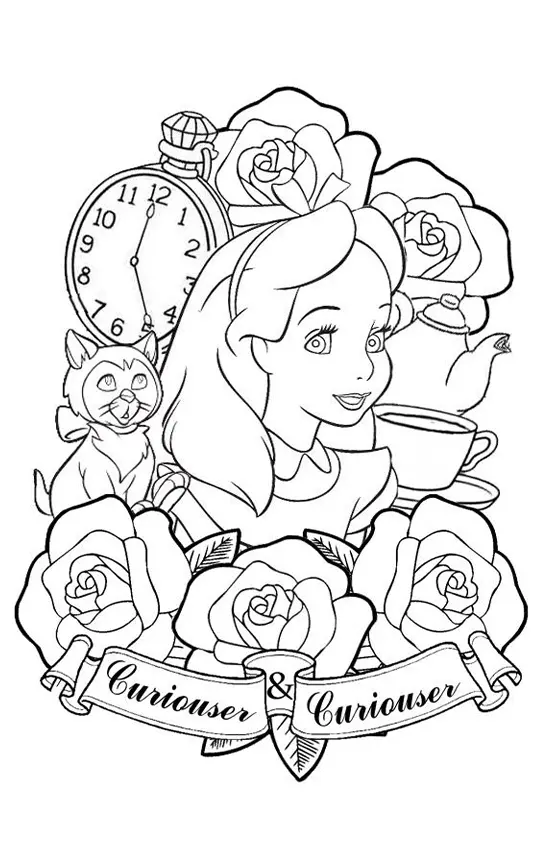 Alice in Wonderland Coloring Pages – 014