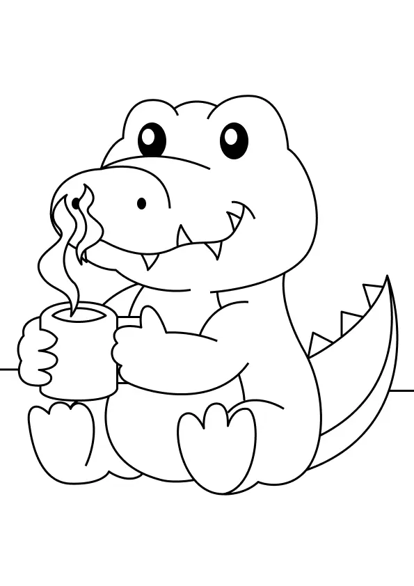 Alligator Coloring Pages – 008
