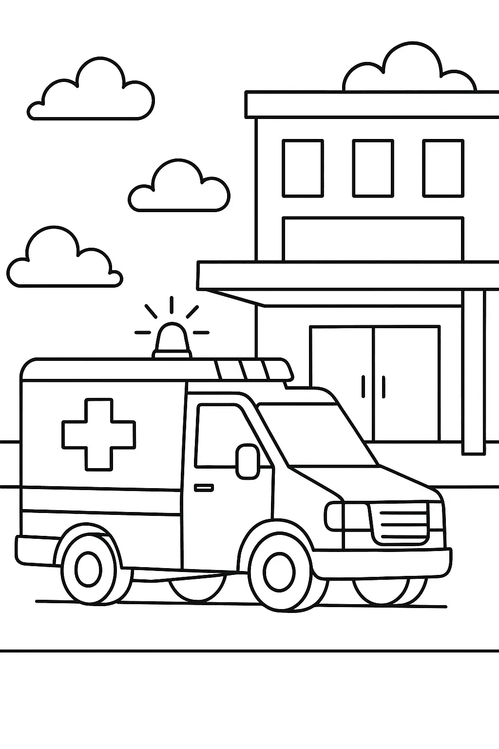 Ambulance Coloring Pages – 009