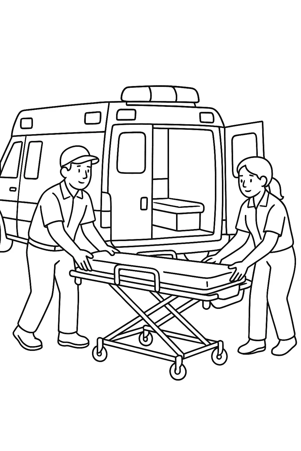 Ambulance Coloring Pages – 011