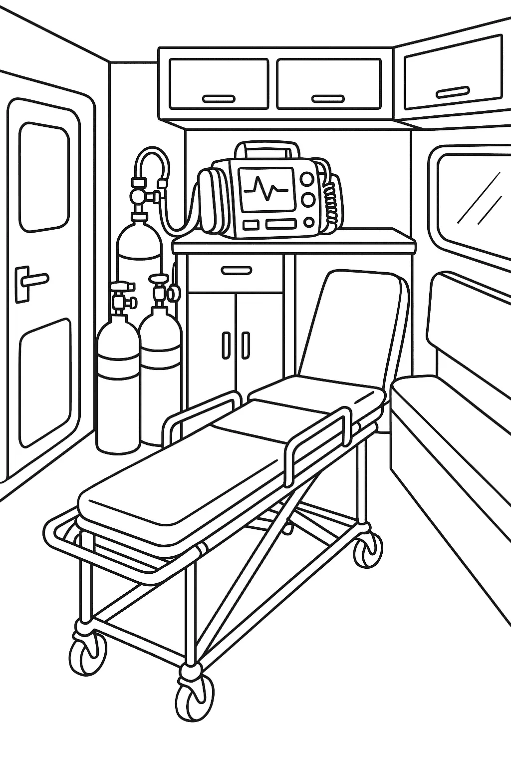 Ambulance Coloring Pages – 012