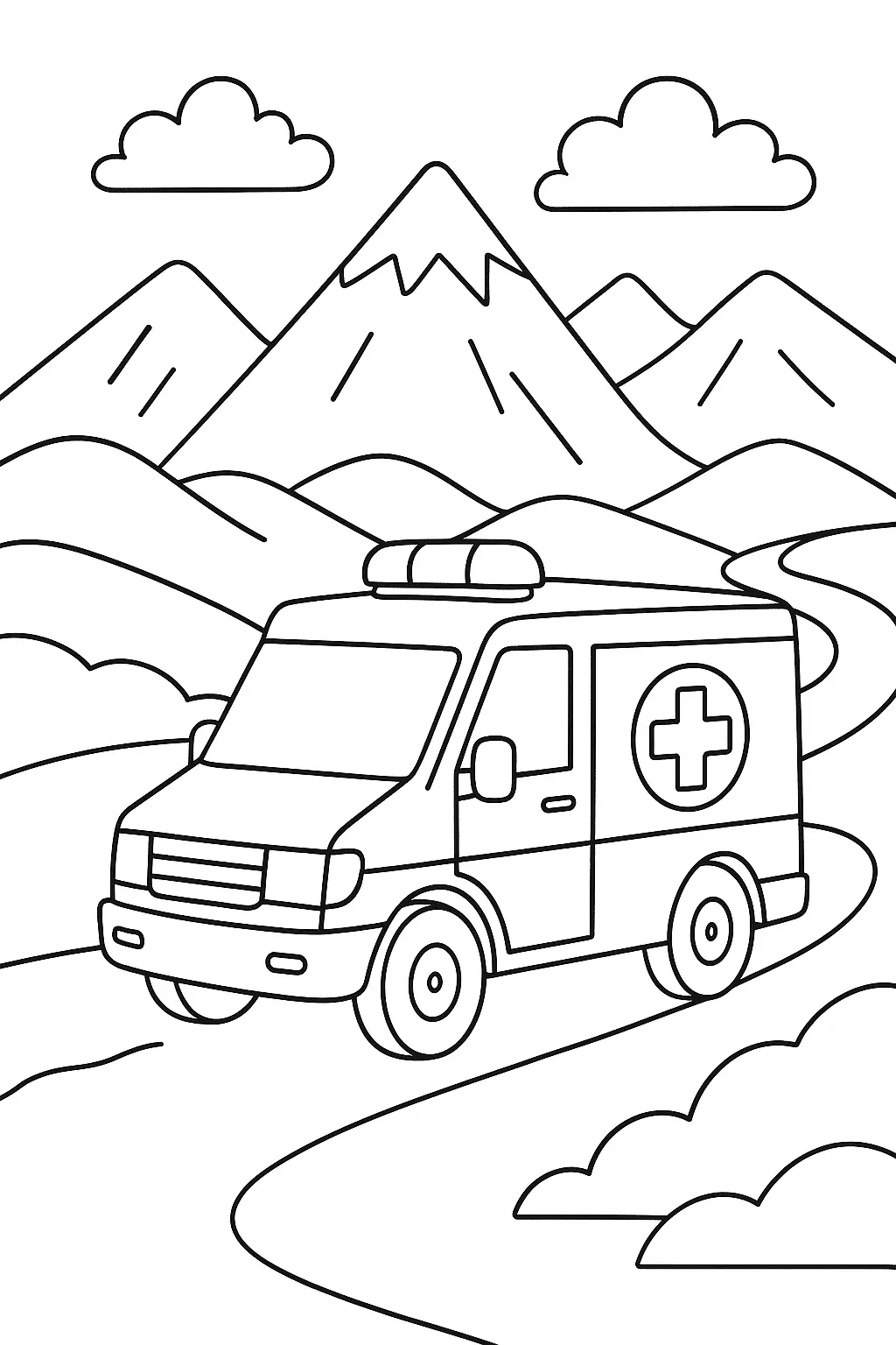 Ambulance Coloring Pages – 025