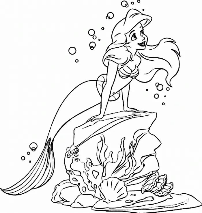 Ariel Coloring Pages – 002