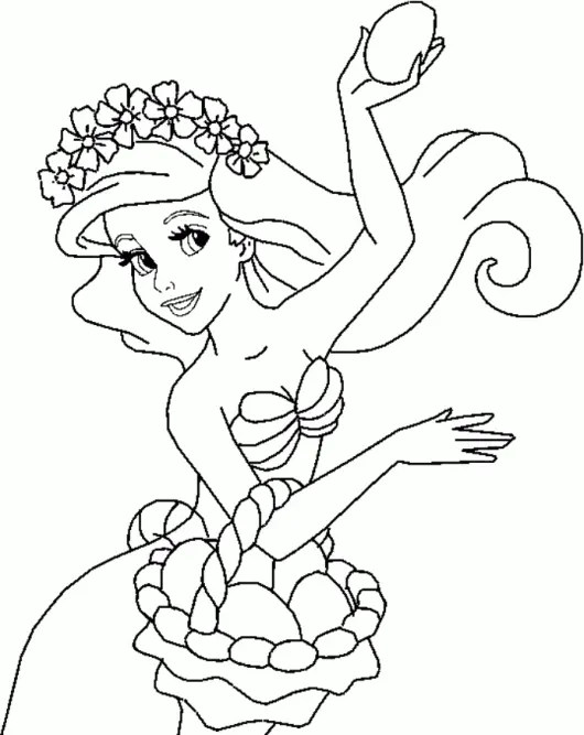 Ariel Coloring Pages – 008