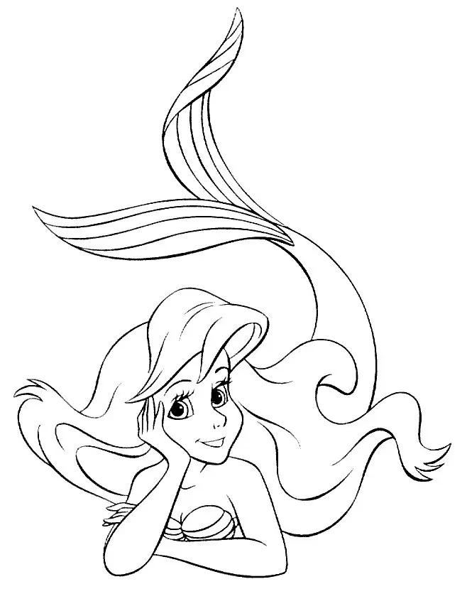 Ariel Coloring Pages – 009