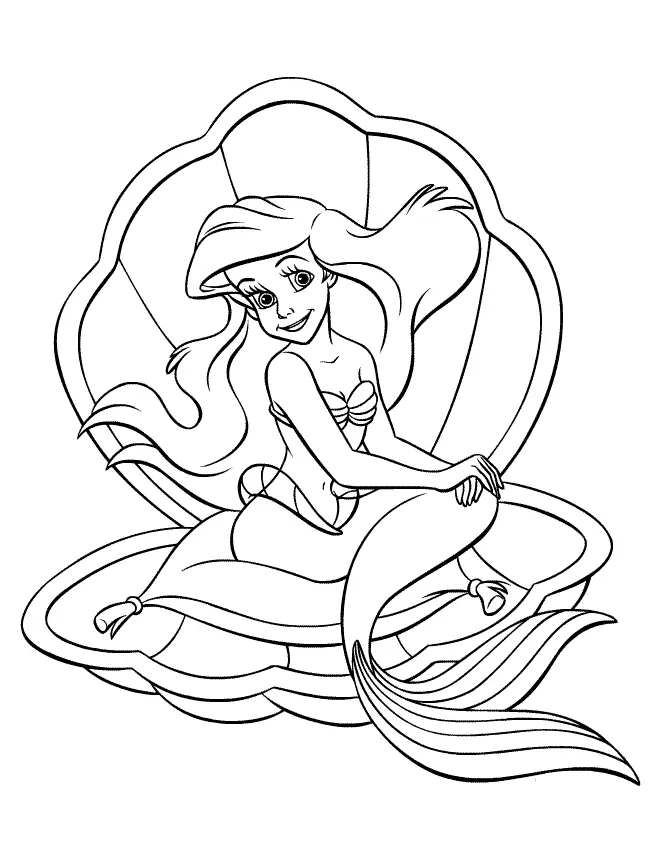 Ariel Coloring Pages – 016