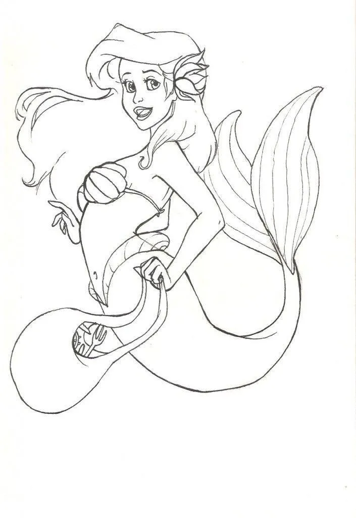 Ariel Coloring Pages – 017