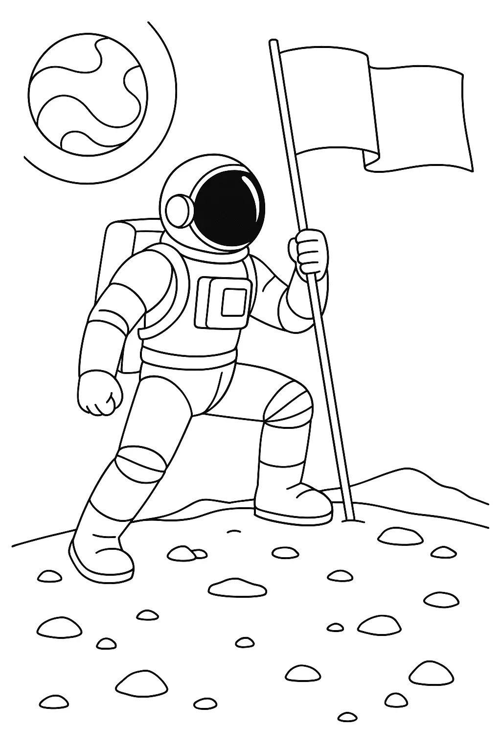 Astronauts Coloring Pages – 025