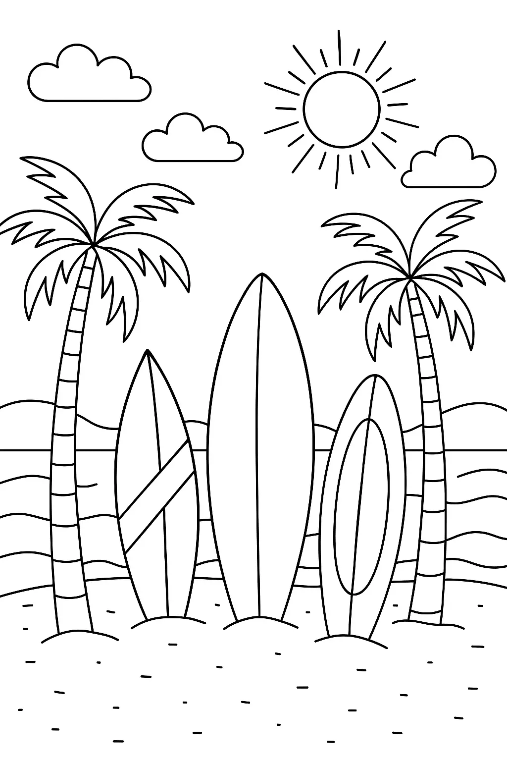 Beach Coloring Pages – 013
