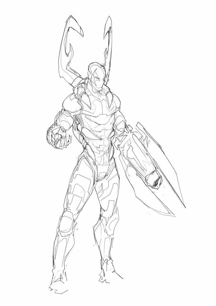 Blue Beetle Coloring Pages – 003