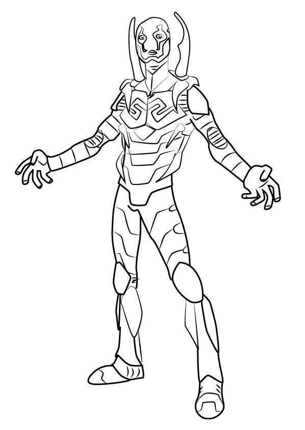 Blue Beetle Coloring Pages – 004