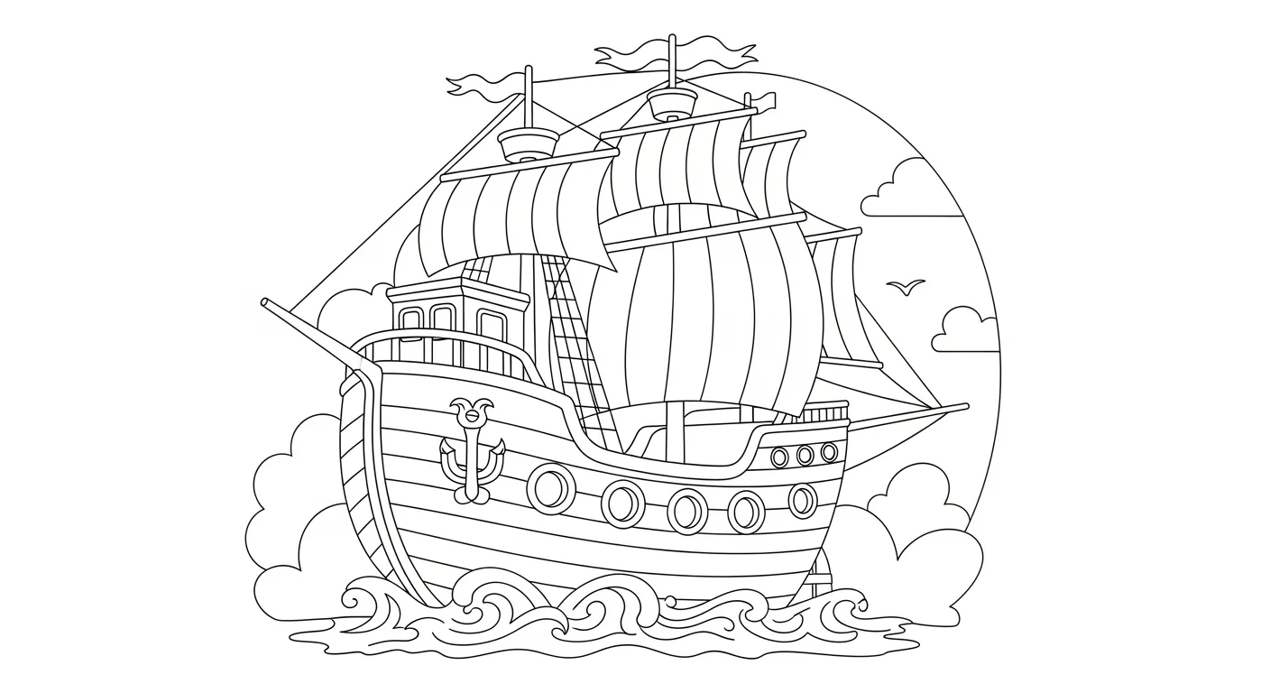 Boats Coloring Pages – 028