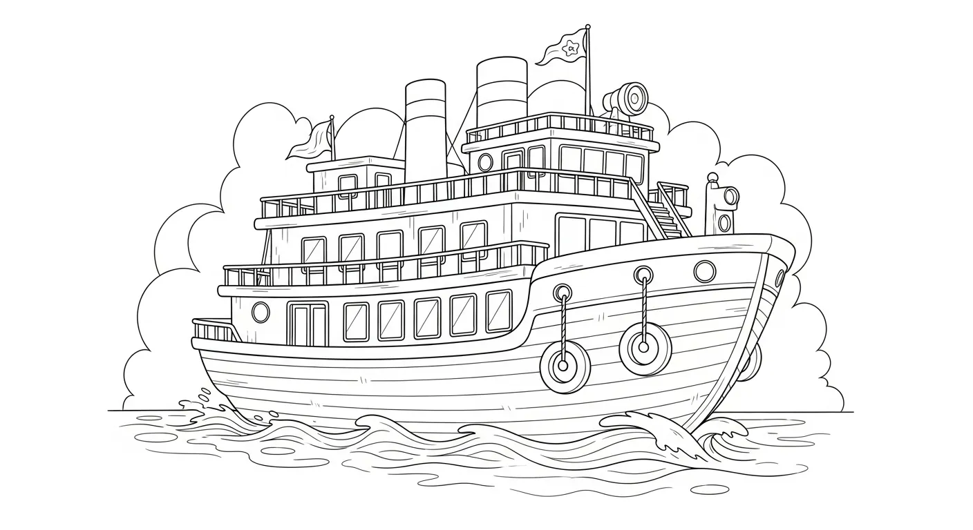 Boats Coloring Pages – 042