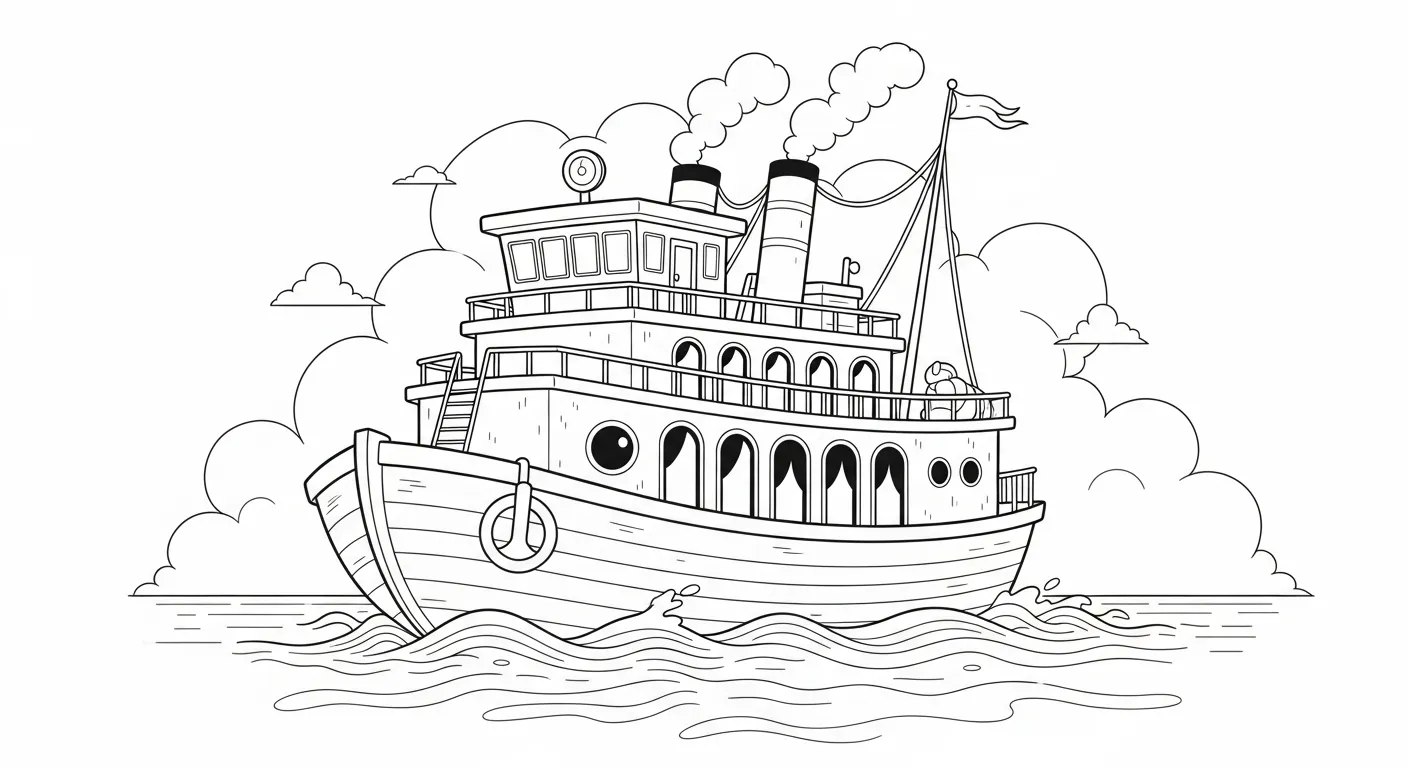 Boats Coloring Pages – 043
