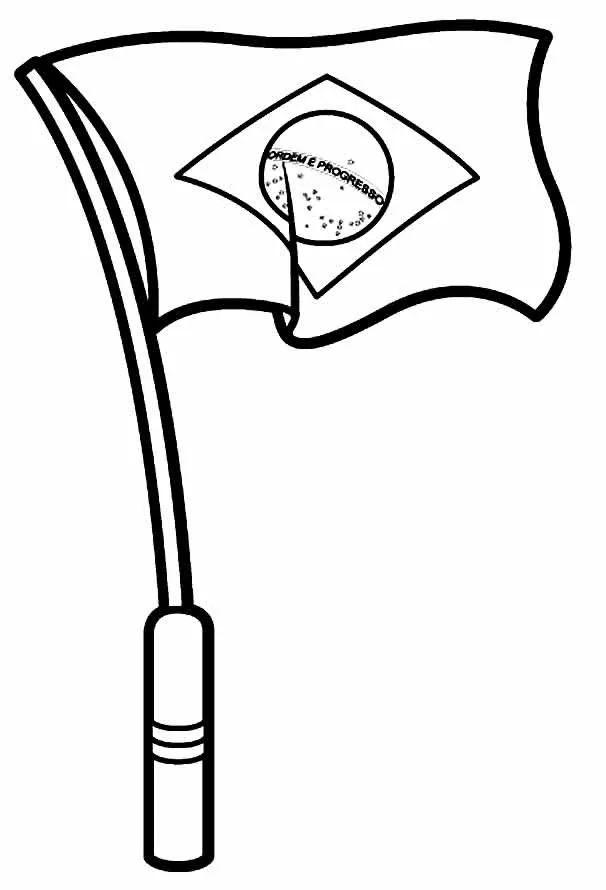 Brazil Flag Coloring Pages – 004