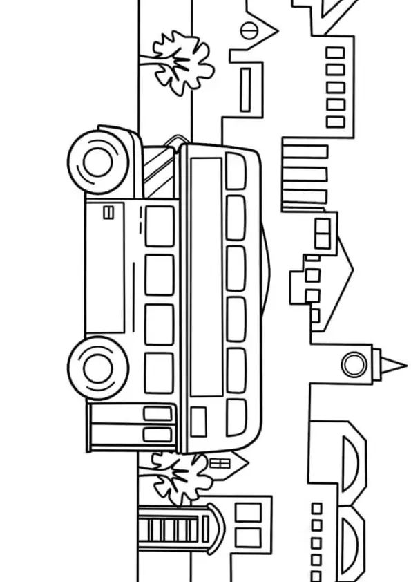 Bus Coloring Pages – 010