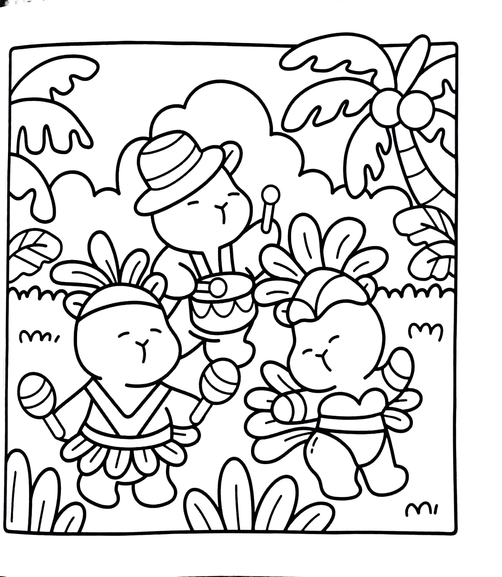 Capybara Coloring Pages – 034