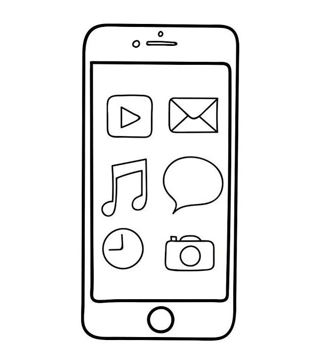 Cell Phone Coloring Pages – 010