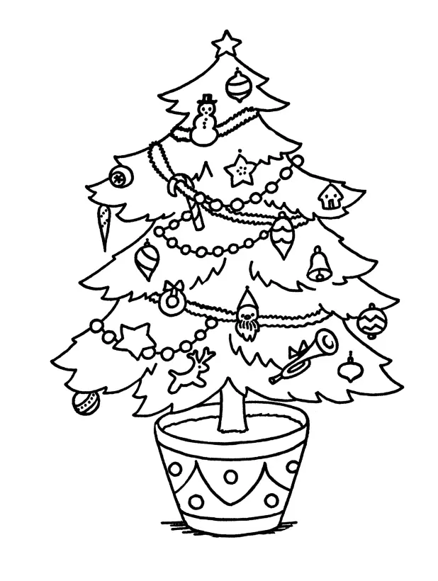 Christmas Tree Coloring Pages – 005