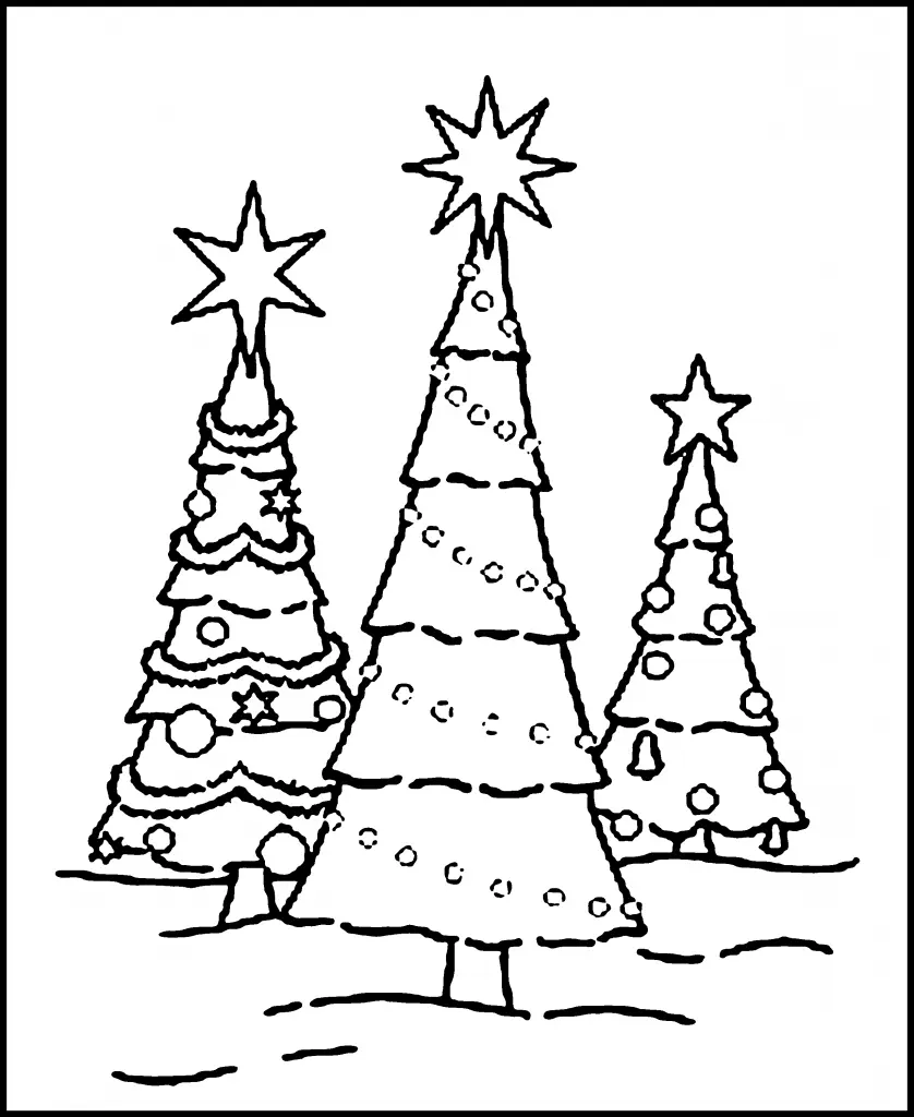 Christmas Tree Coloring Pages – 007