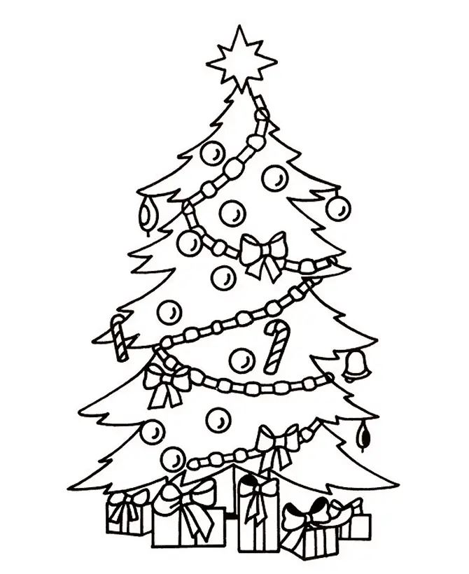 Christmas Tree Coloring Pages – 011