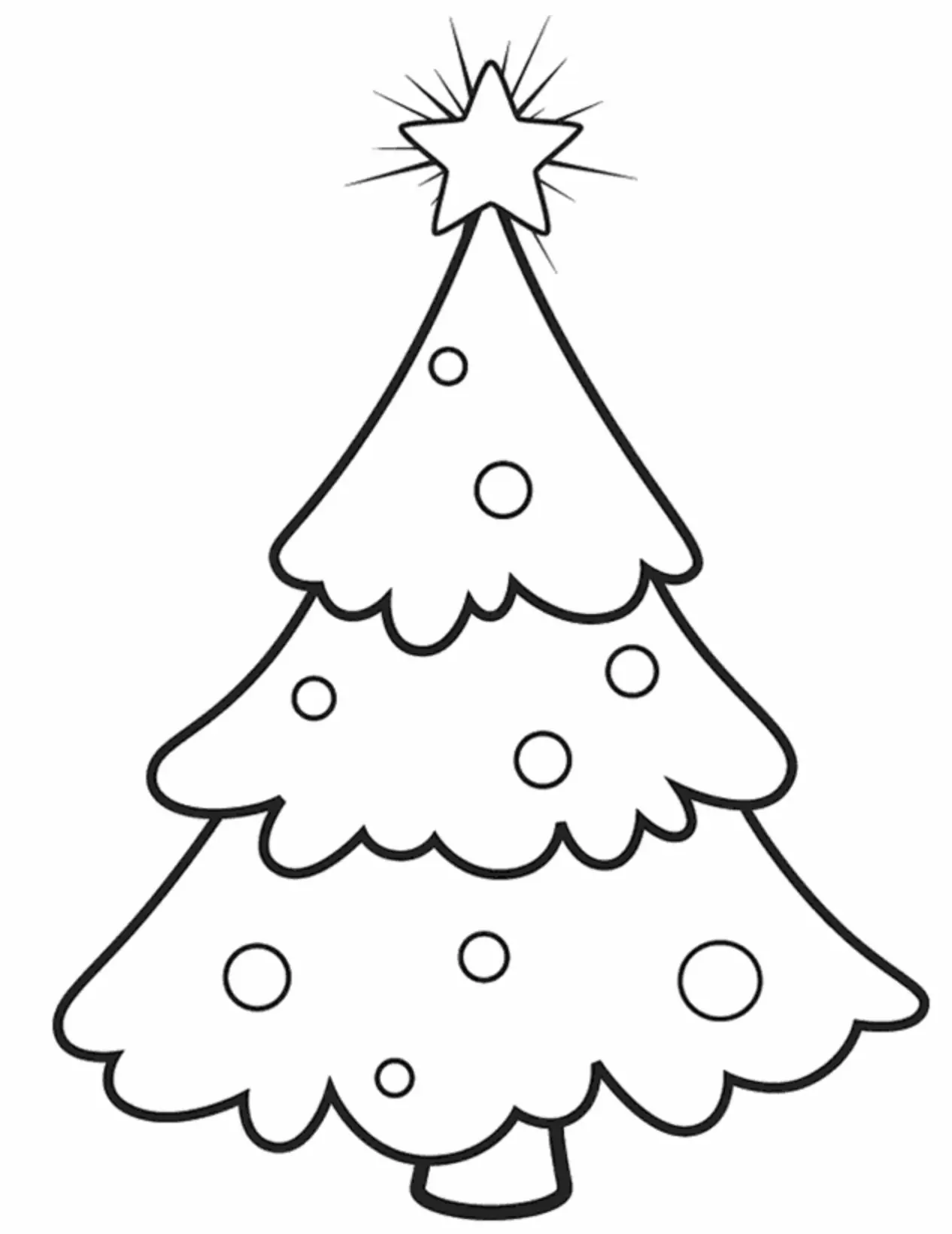 Christmas Tree Coloring Pages – 016