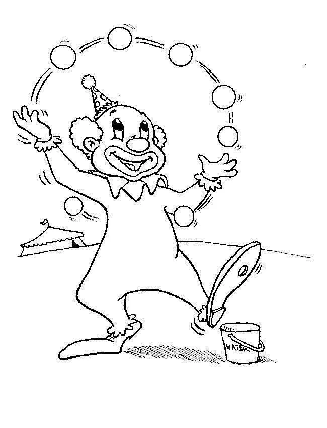 Clown Coloring Pages – 002