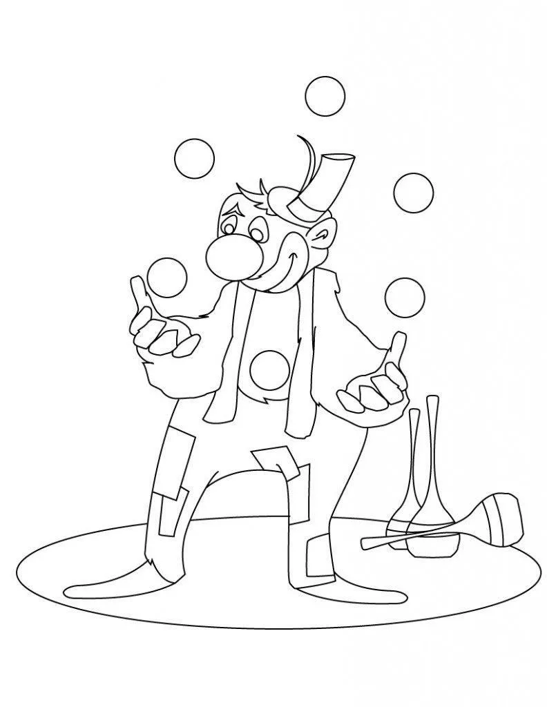 Clown Coloring Pages – 009