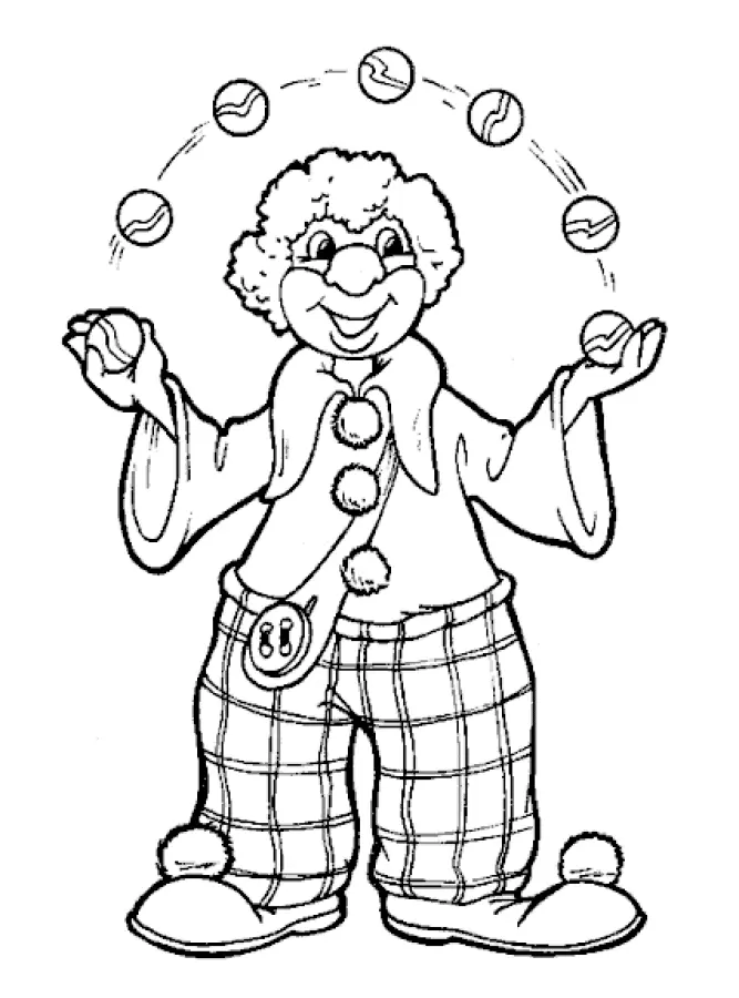 Clown Coloring Pages – 014