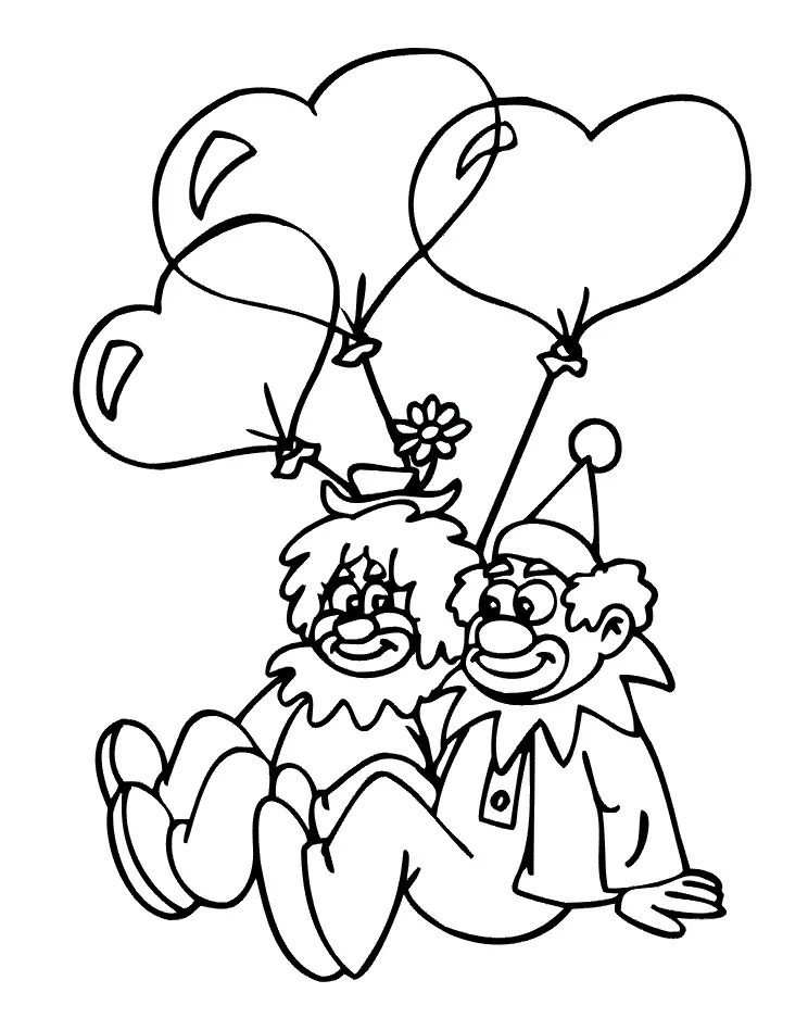 Clown Coloring Pages – 019