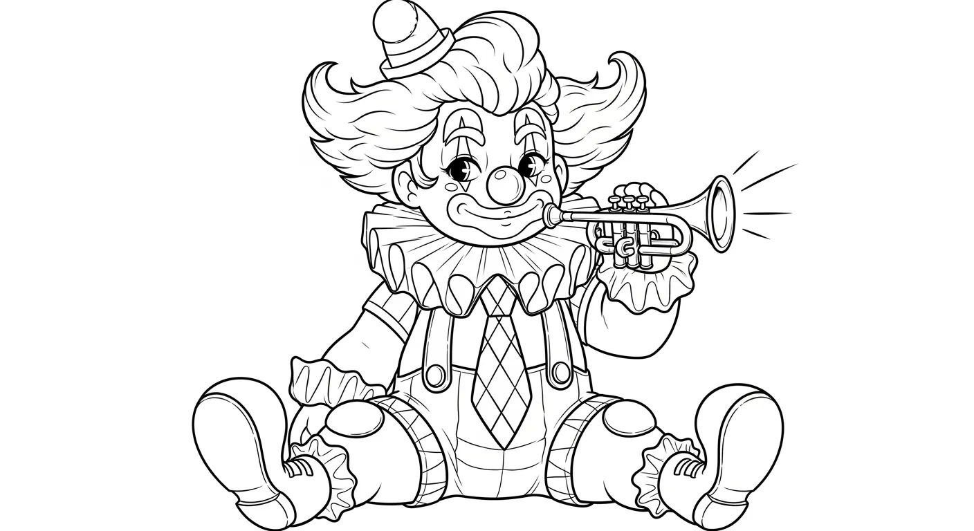 Clown Coloring Pages – 032