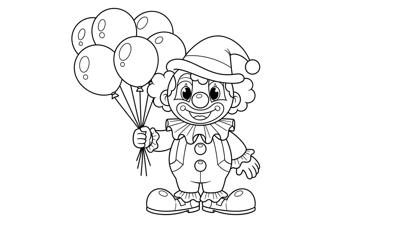 Clown Coloring Pages – 033