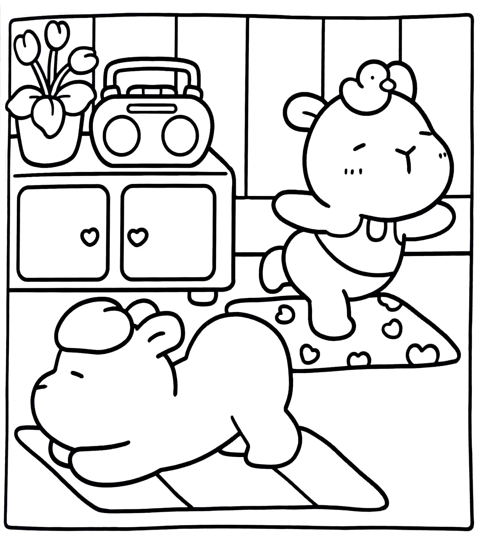 Cozy Friends Coloring Pages – 007