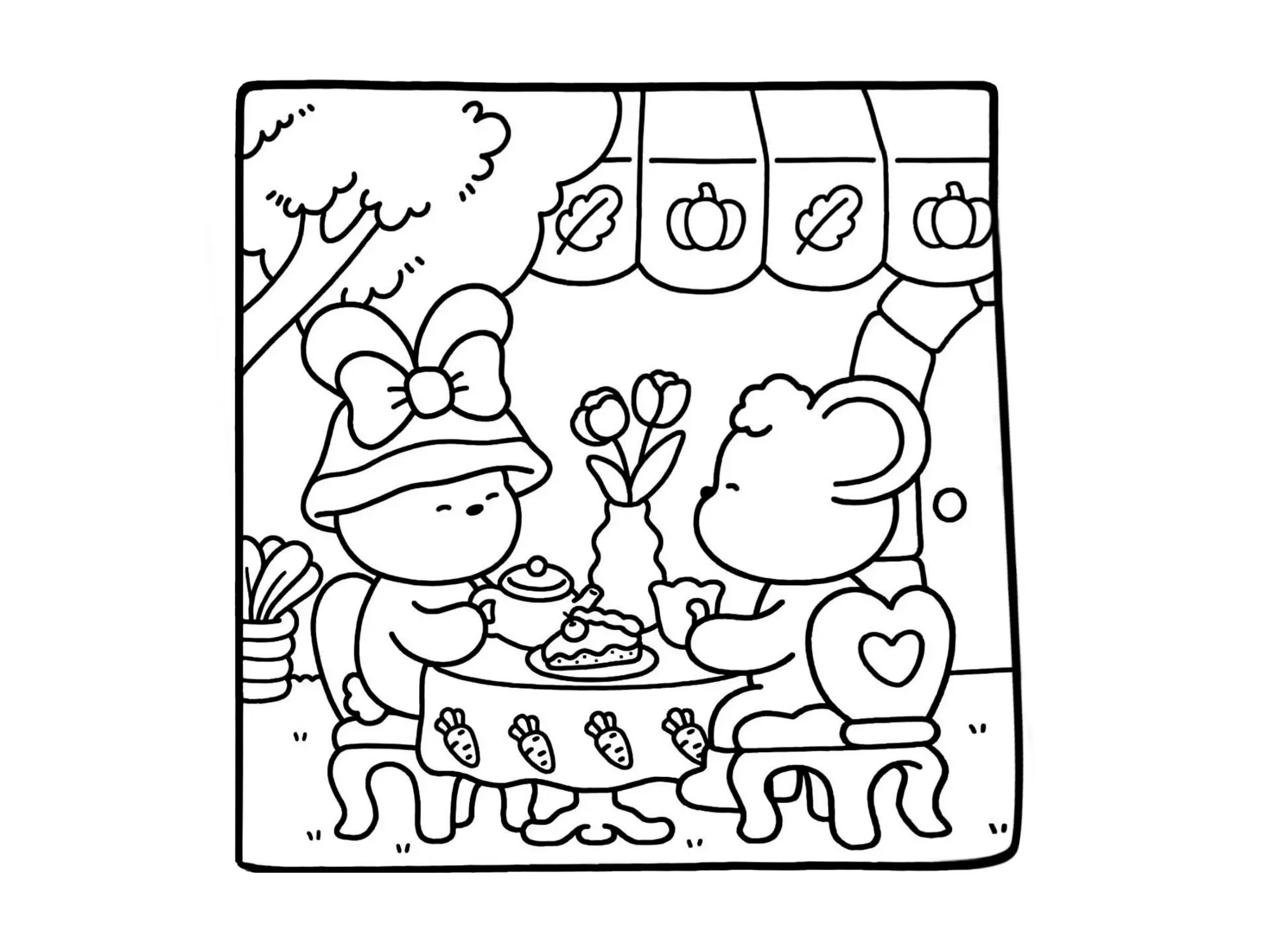 Cozy Friends Coloring Pages – 010