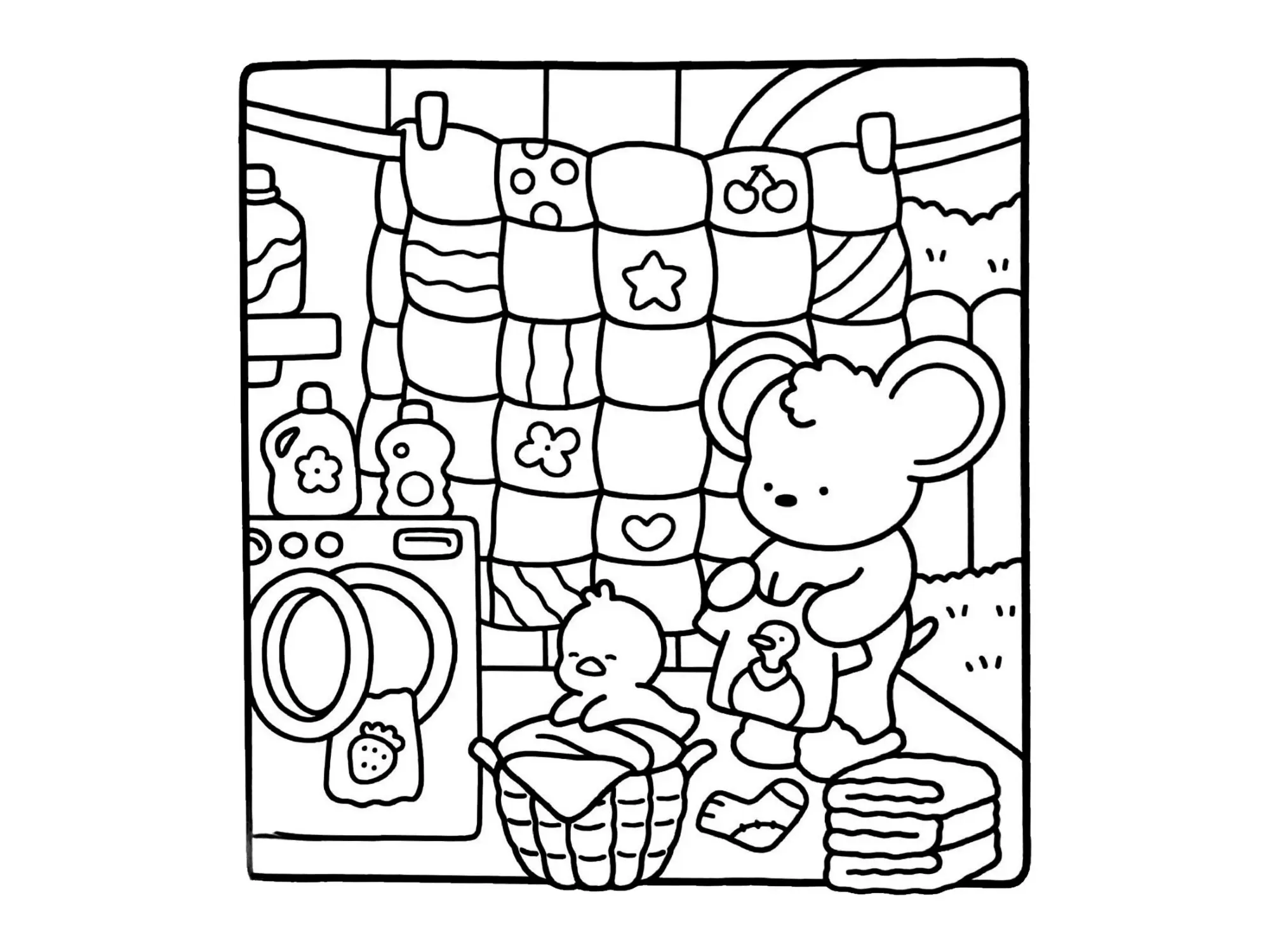 Cozy Friends Coloring Pages – 029