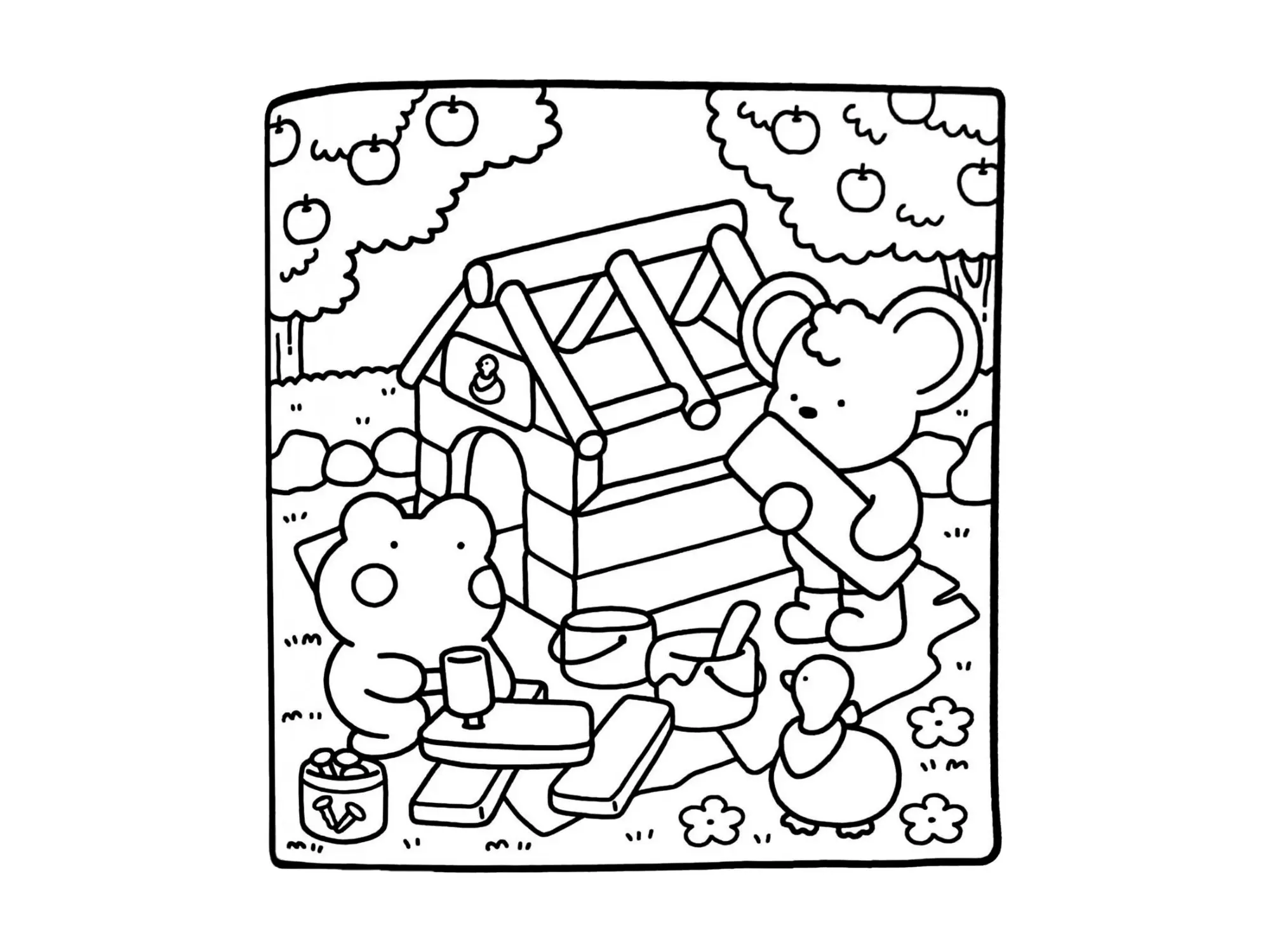 Cozy Friends Coloring Pages – 041
