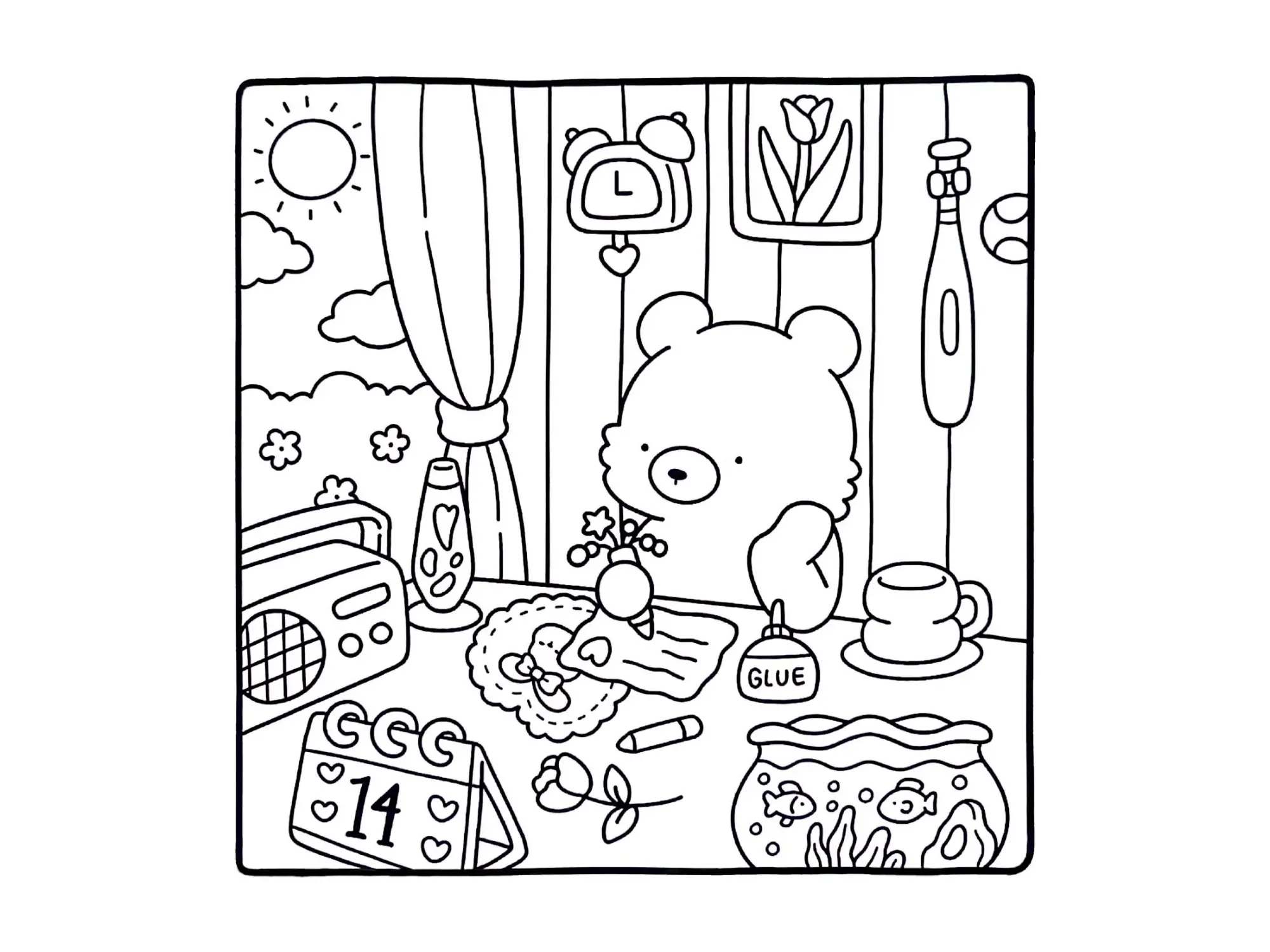 Cozy Friends Coloring Pages – 060
