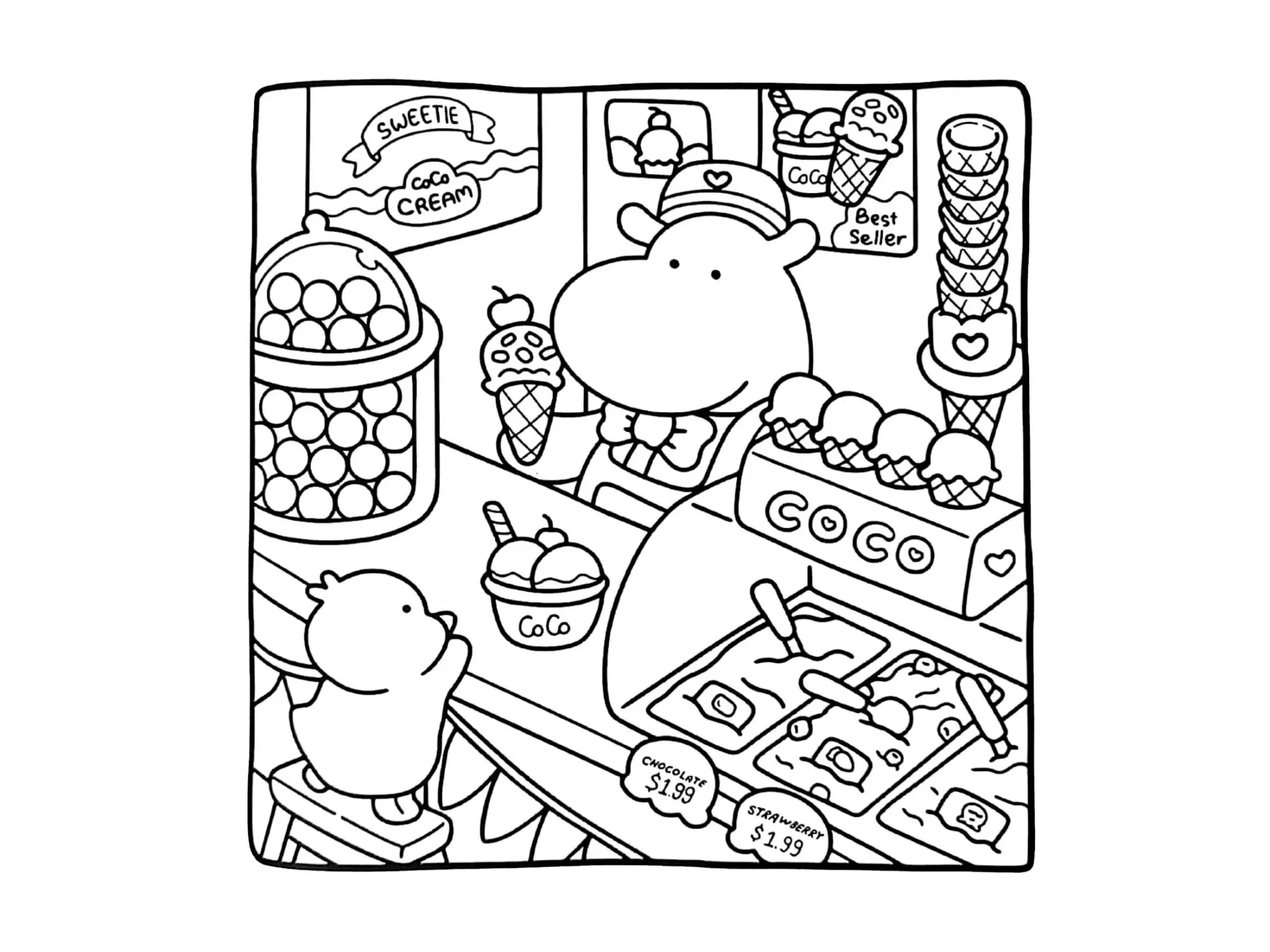 Cozy Friends Coloring Pages – 087
