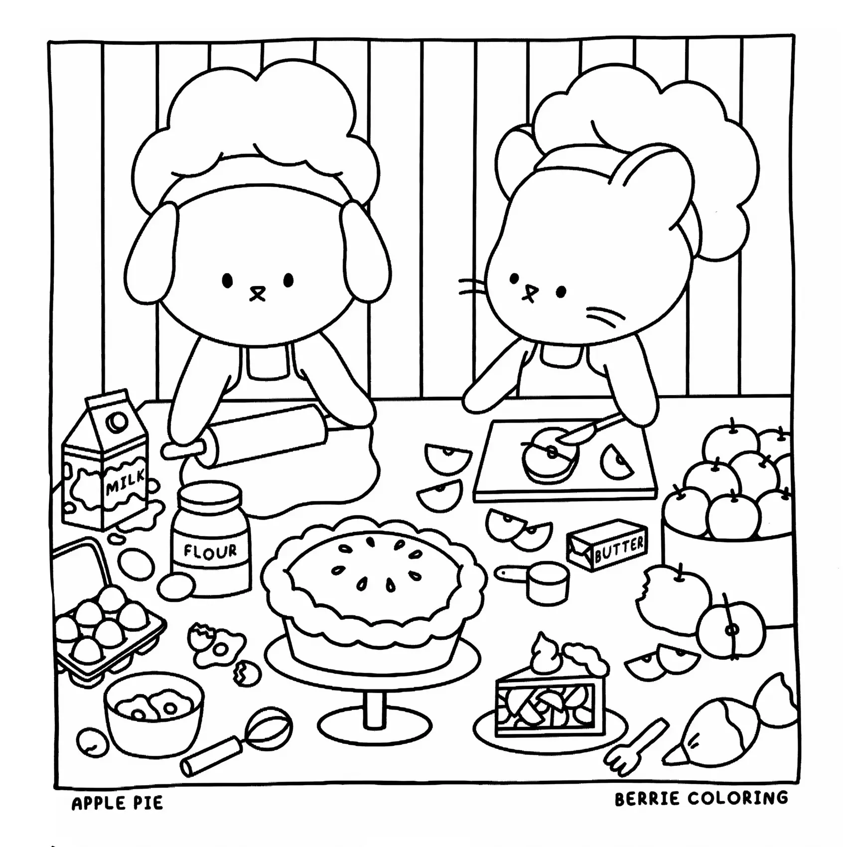 Cozy Friends Coloring Pages – 100