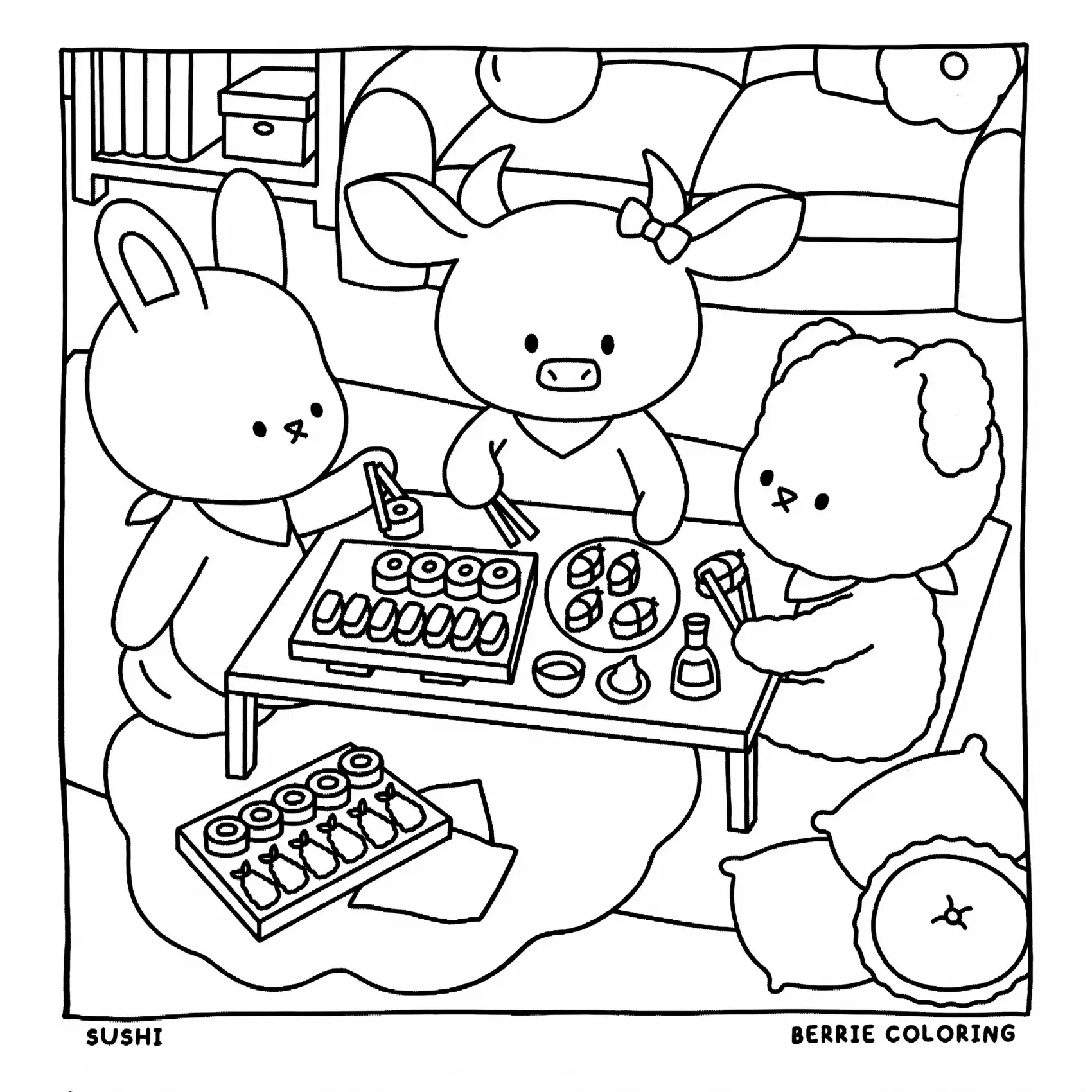 Cozy Friends Coloring Pages – 104