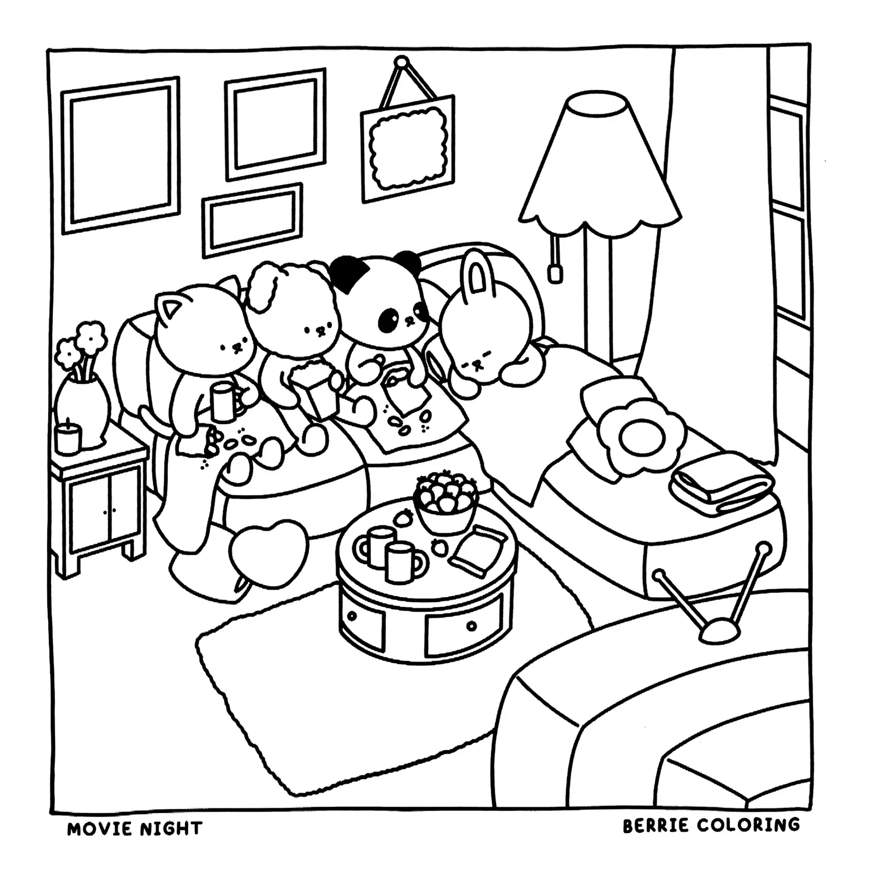 Cozy Friends Coloring Pages – 108