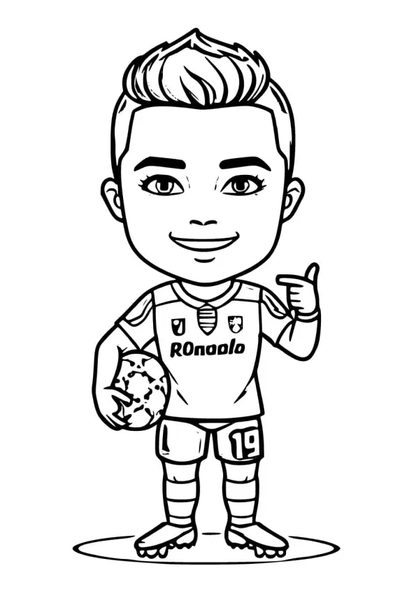 Cristiano Ronaldo Coloring Pages – 004