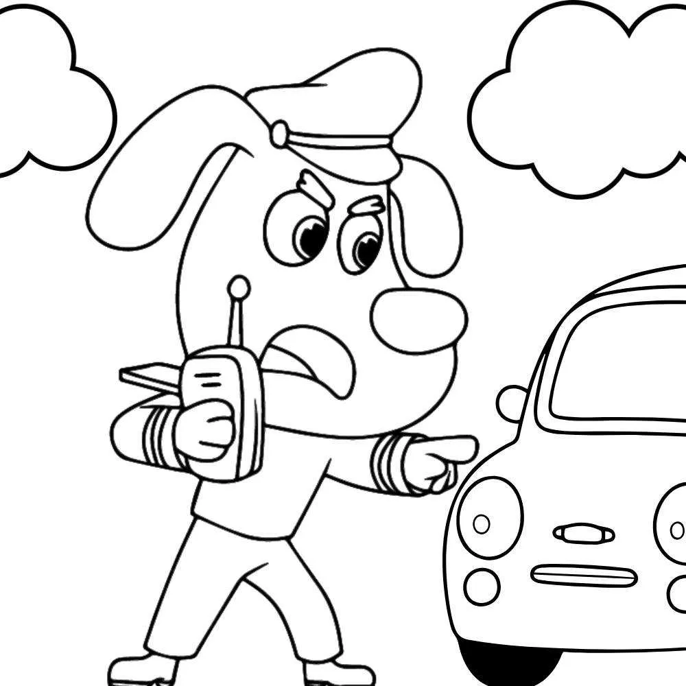Detective Labrador Coloring Pages – 007