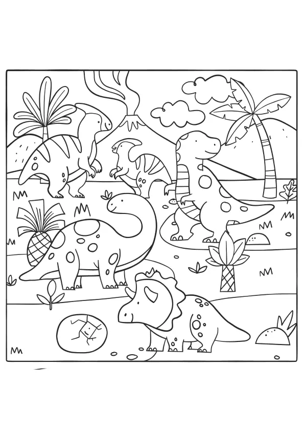 Dinosaurs Coloring Pages – 020