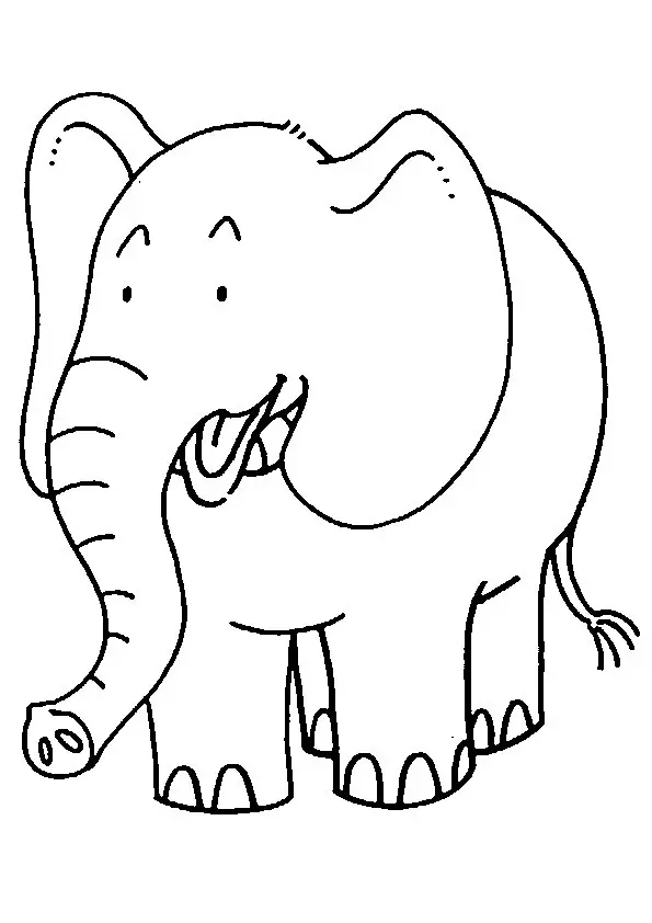 Elephants Coloring Pages – 004
