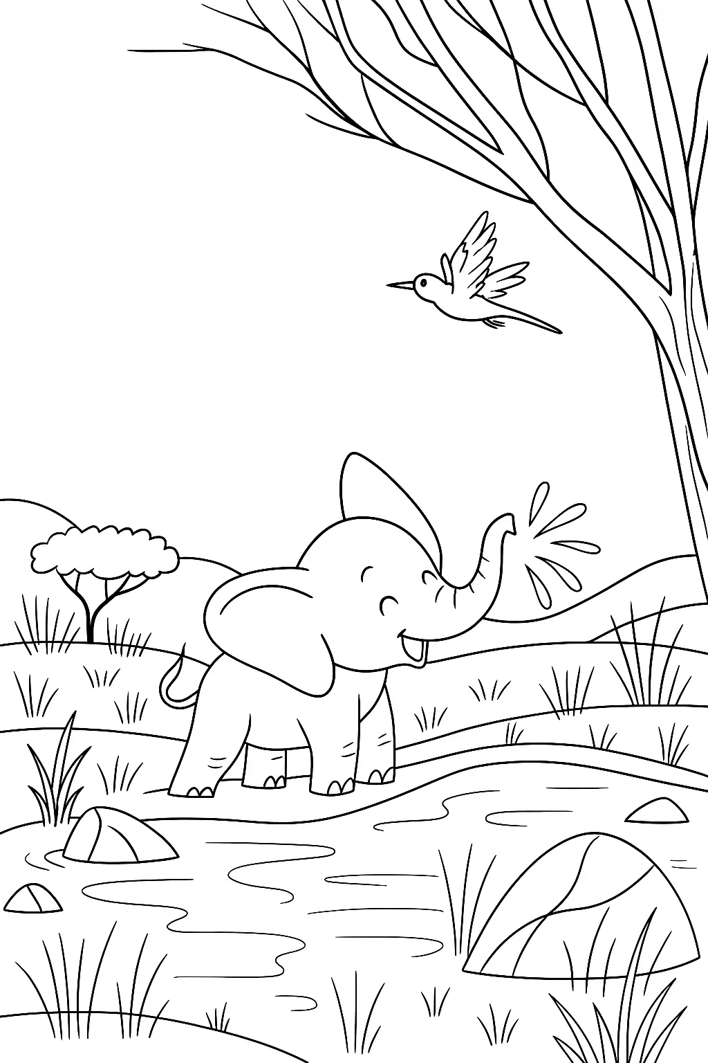 Elephants Coloring Pages – 021