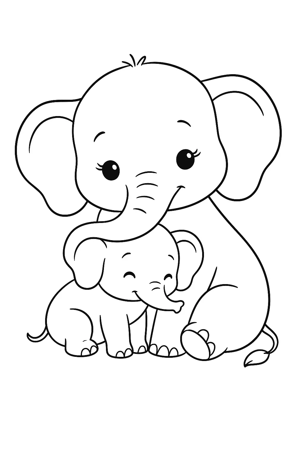 Elephants Coloring Pages – 023