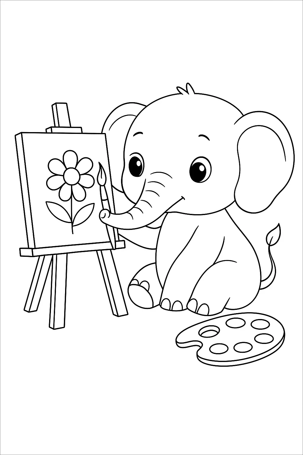 Elephants Coloring Pages – 028