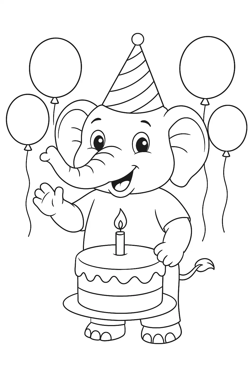 Elephants Coloring Pages – 029