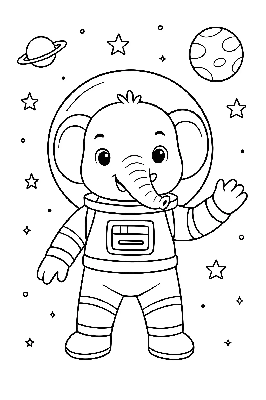 Elephants Coloring Pages – 034